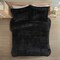 Black Soft Sherpa Faux Fur 3-Piece Comforter Set with Pillow Shams